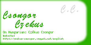 csongor czekus business card